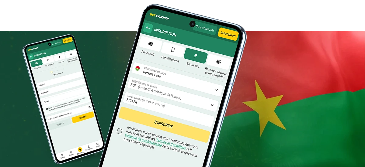 Inscription Betwinnner Burkina Faso
