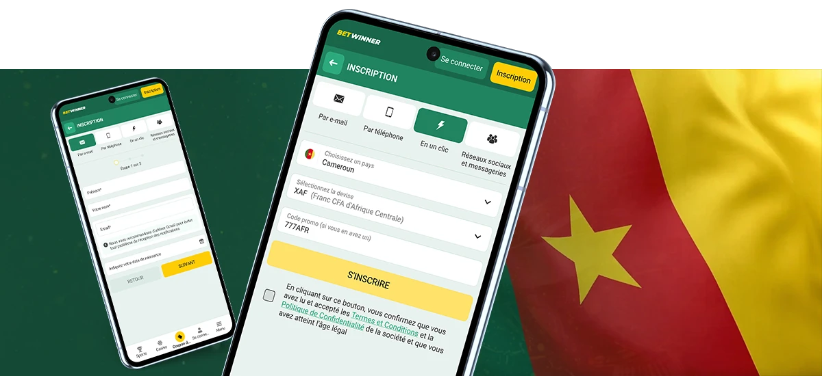 Inscription Betwinnner Cameroun
